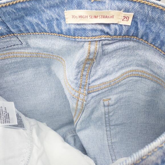 Levi's 70s High Slim Straight Women's 29x31 Medium Wash Light Her Up New - Picture 6 of 7